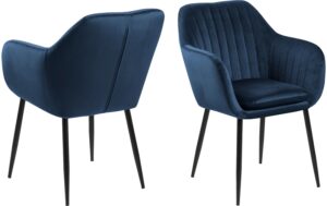 AC Design Esszimmerstuhl Emilia 2 Stahl, 57x61x83 (WXDxH), Dark Blue