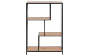 AC Design Regal Seaford MDF/Stahl, 77x35x114 cm, Wildeiche