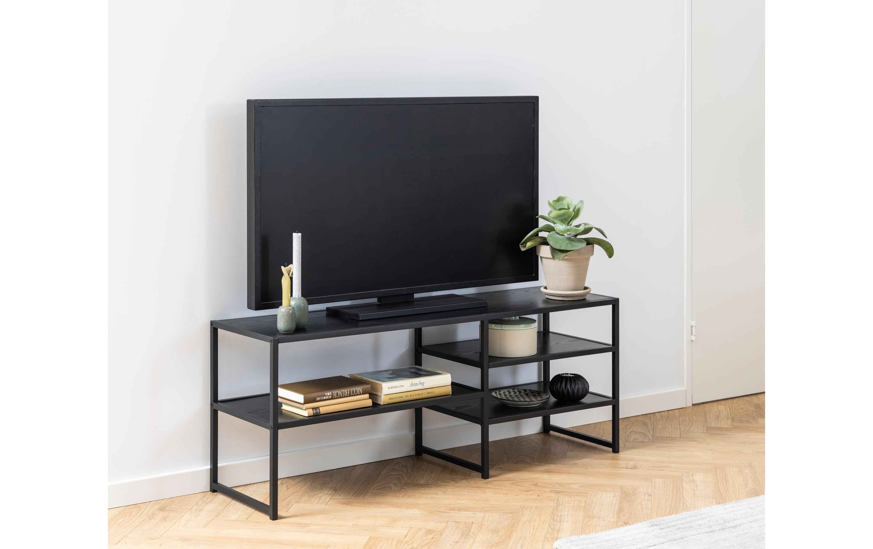 1654970_1 - Mediatech AC Design TV-Möbel Seaford Melamin/Stahl, 120x33x46 cm, Schwarz