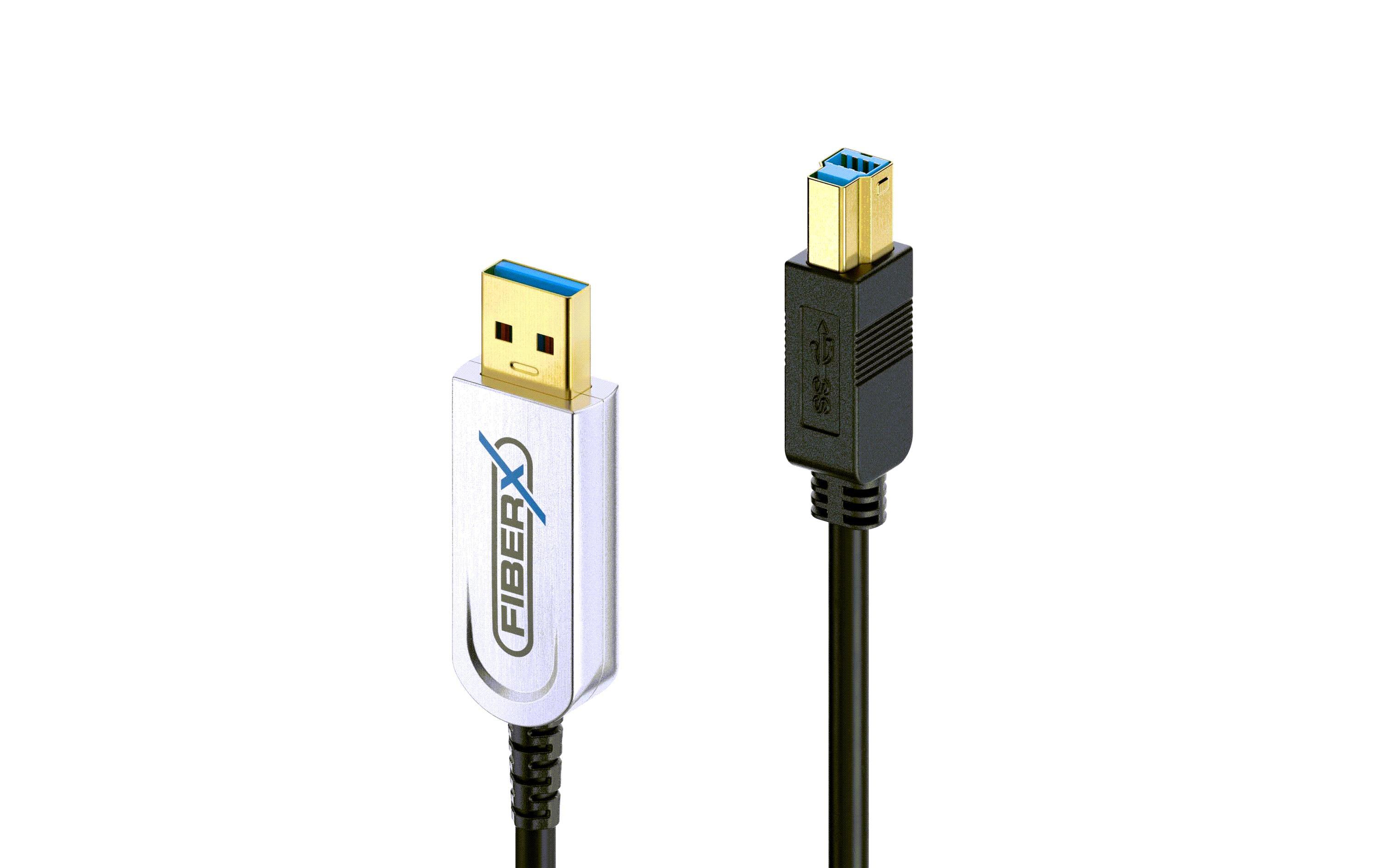 FiberX FX-I645-050 USB 3.1 USB-A/USB-B AOC Glasfaserkabel 50 m kaufen Schweiz | Mediatech.ch