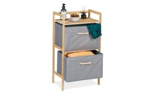 relaxdays Aufbewahrungsregal mit Waschkorb Bambus, 76 x 43 x 27 cm (HxBxT) kaufen Schweiz | Mediatech.ch