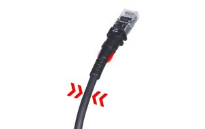 PatchSee ThinPATCH Cat.6A U/UTP Patchkabel 10-Pack, 15cm, Schwarz, LED-Identifikation