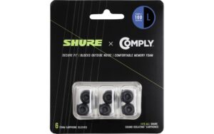 Shure EACYF1-6L Schaumstoff-Ohrpassstücke, schwarz