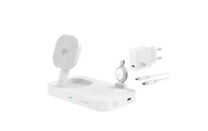 4smarts Wireless Charger Qi2.0 inkl. Ladegerät & Apple Watch Charger