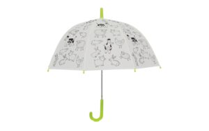 Esschert Design Regenschirm bauernhof zum ausmalen, mit Markern, 70.5x69.2 cm