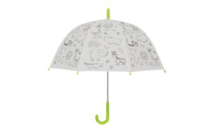Esschert Design Regenschirm Dschungel zum ausmalen, mit Markern, 70.5x69.2 cm