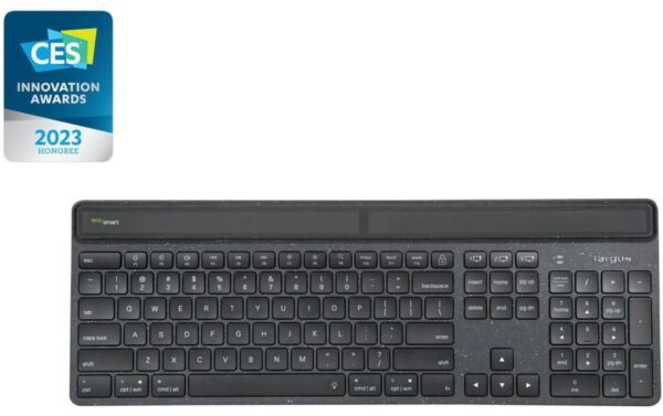 1660859_1 - Mediatech Targus® EcoSmart® Energy Tastatur UK Harvesting Antimicrobial Bluetooth Keyboard