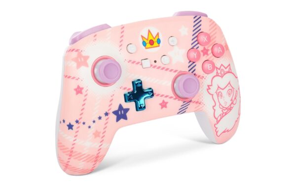 1661525_1 - Mediatech PowerA Enhanced Wireless Contr - PPP Princess Peach Plaid, Wireless, 30h Akku