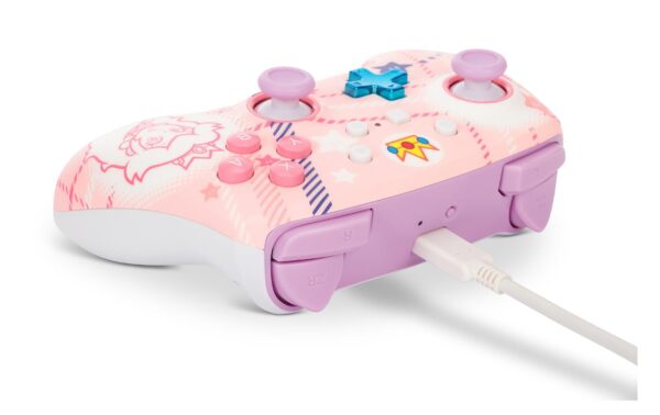 1661525_4 - Mediatech PowerA Enhanced Wireless Contr - PPP Princess Peach Plaid, Wireless, 30h Akku