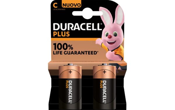 1662308 - Mediatech DURACELL C Plus Power MN1400, LR14 K2 1,5 Volt, 2 Stück