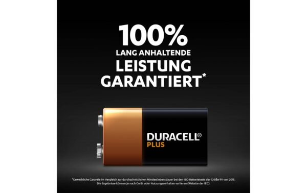 DURACELL 9V Plus Power MN1604 6LR61 K1 9,0 Volt, 1 Stück