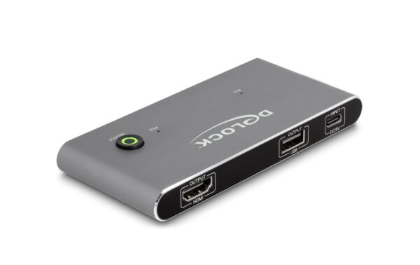 Delock USB-C KVM Switch zu HDMI 8K30Hz mit USB2.0