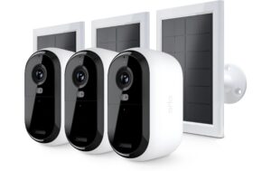 Arlo VMK2350: IP Kamera mit Solar 3er Pack Arlo Essential2 + Solar FHD-Kamera weiss