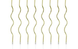 Partydeco Geburtstagskerzen gedreht gold, 14 cm, 8 Stück