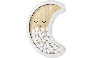 Partydeco Gästebuch Mond aus Holz 38.5x30 cm