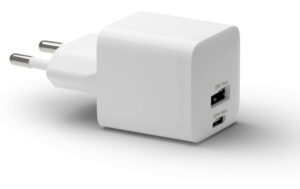 DBR Wall Charger USB-C+USB-A 30W+18W White