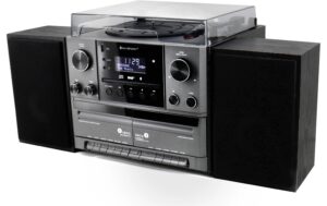 Soundmaster MCD5600SW Retro Stereoanlage, DAB+, 2 Kassettend., CD