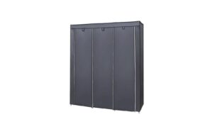 Songmics Schrank Grau, 3 hochrollbare Türen 150x175x455 cm (BxHxT), Stoff kaufen Schweiz | Mediatech.ch