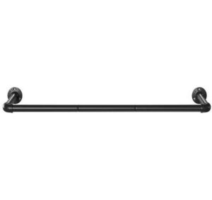Songmics Kleiderstangen, Schwarz Stahl, 92x30x7.5 cm (LxBxH)