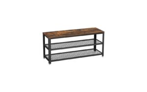 Vasagle Schuhgestell mit 2 Ablagen 100x30x45 cm (LxBxH),Traglast Ablage 90kg