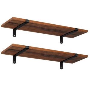 Songmics Scheberegale Vinatge, 2er Set 60x20x7cm inkl.Halterun, Traglast Regal:15kg