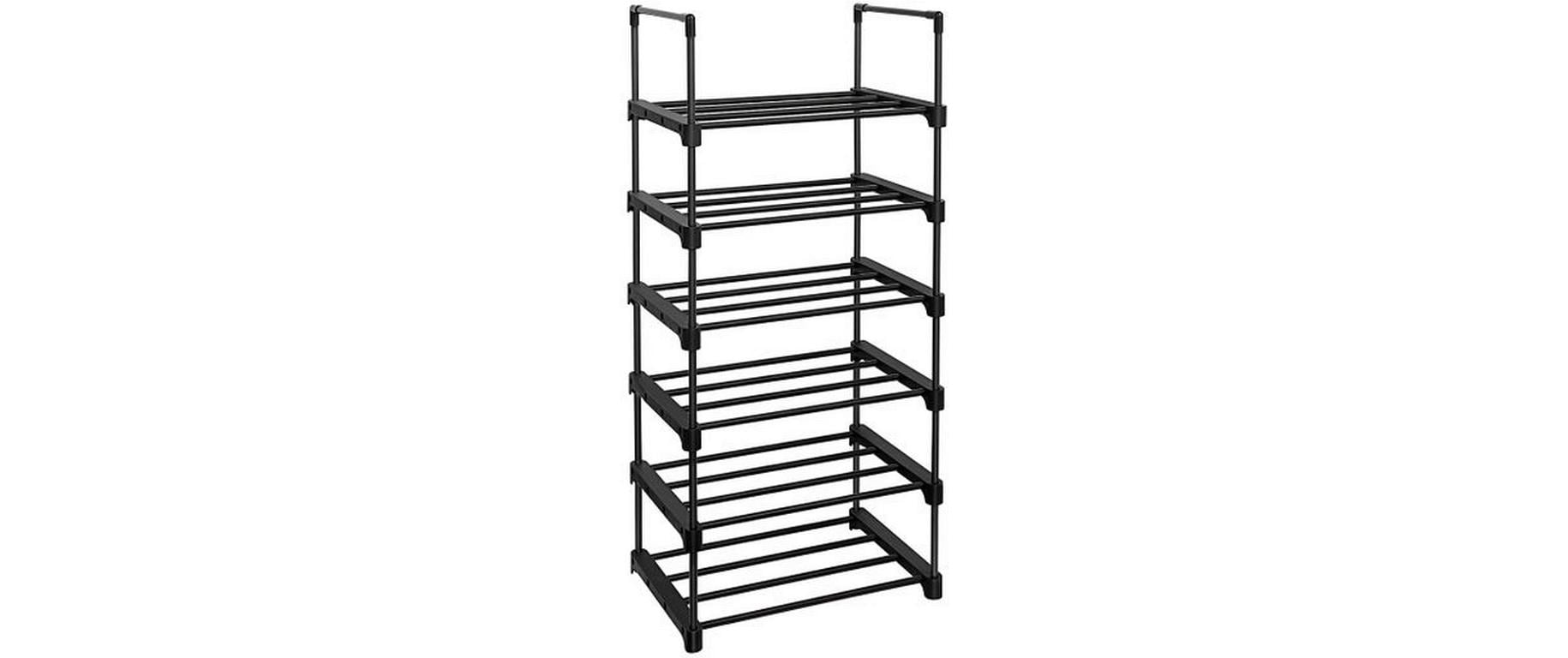 Songmics Schuhregal aus Metall, Schwarz 45x30x106 cm, Traglast p Ablage 5 kg kaufen Schweiz | Mediatech.ch