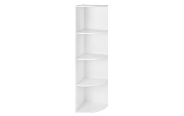 1668536_7 - Mediatech Vasagle Eckregal Weiss mit 4 Ablagen 30x129.5x30 cm (BxHxT), Holz
