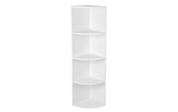 1668536_8 - Mediatech Vasagle Eckregal Weiss mit 4 Ablagen 30x129.5x30 cm (BxHxT), Holz