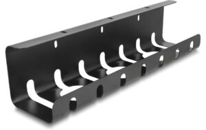 Delock Kabelhalterung 430x100x40mm für Untertischmontage, schwarz, 2er Set