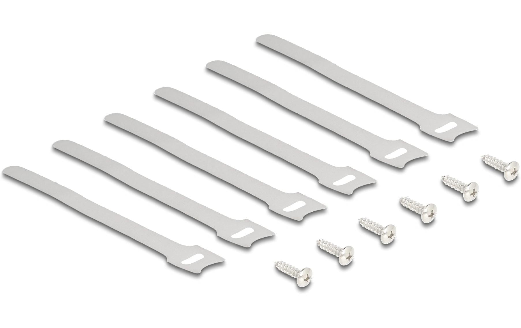 1668702_3 - Mediatech Delock Kabelhalterung 430x100x40mm für Untertischmontage, schwarz, 2er Set