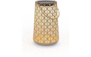 STT Solar Antic Lantern Grafic 1LEDww,32.5x20cm,light beige