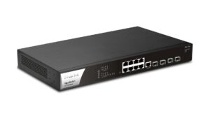 1672075 - Mediatech Draytek VigorSwitch PQ2121x: 12 Port 8x2.5GE PoE 4xSFP+,140W PoE Budget