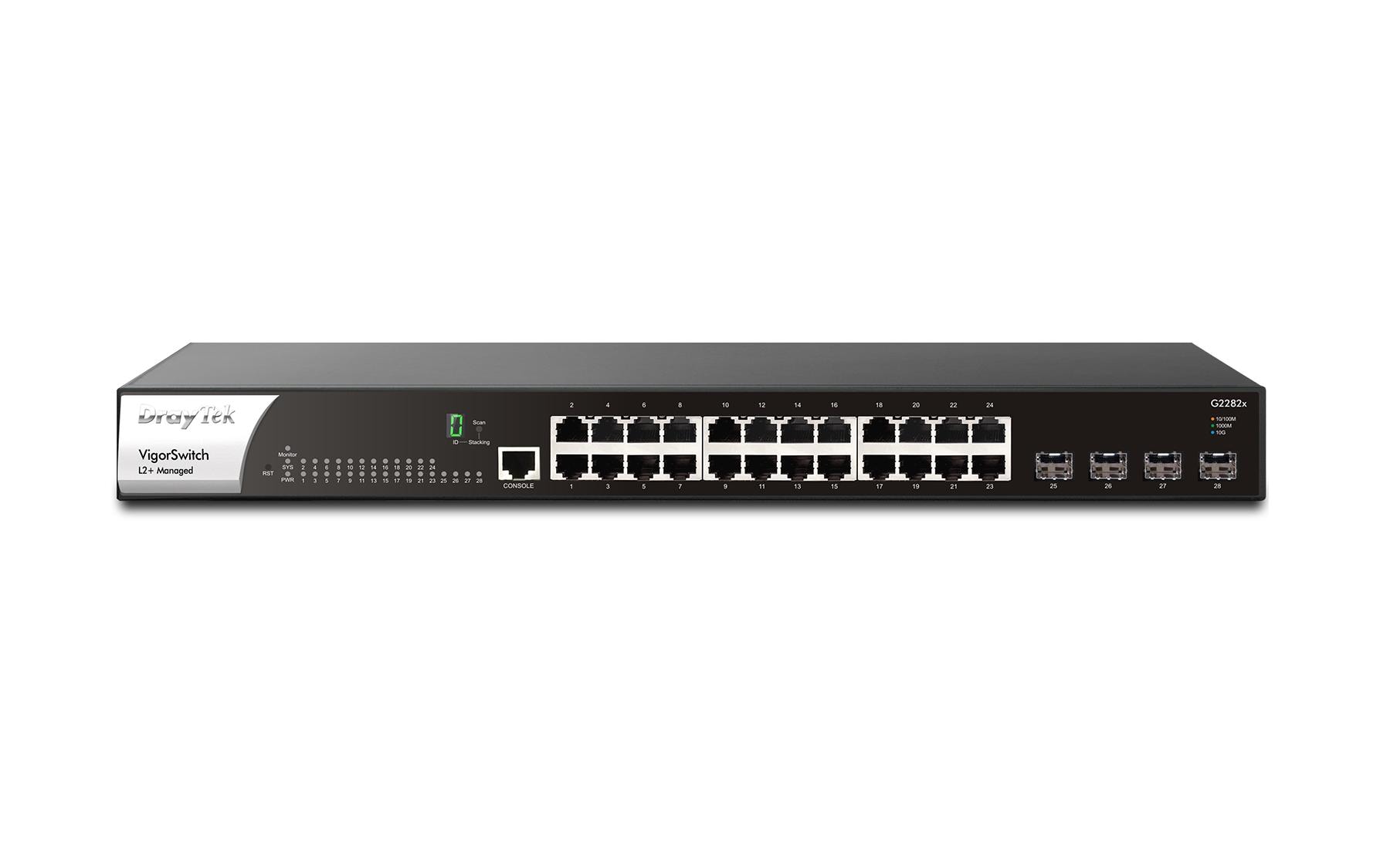 1672077_1 - Mediatech Draytek VigorSwitch G2282x: 28 Port 24xGE, 4x 10G SFP+