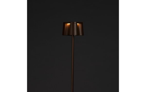 Konstsmide USB-Stehleuchte Nice Rostfarben LED ww 2700/3000K, Akku, Dimmbar / IP54