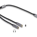 Delock Headset Adapter USB Type-C Stecker zu 2x3,5 mm 3 Pin Klinkenbuchse