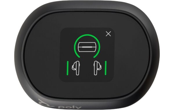 Poly Voyager Free 60+,UC,USB-C,Black Touchscreen Charge Case