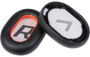Poly Ear Cushions Black, VOY 8200 (2pcs.) synthetic leather
