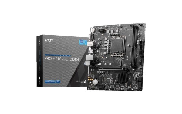 MSI PRO H610M-E DDR4, LGA1700, mATX Intel H610, 2x DDR4, PCI-E 4.0, HDMI, VGA