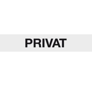 Schild PRIVAT 210x40 mm Bätschmann