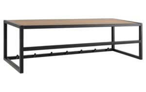 AC Design Garderobenleiste Seaford MDF/Stahl, 70x28x22 cm, Braun