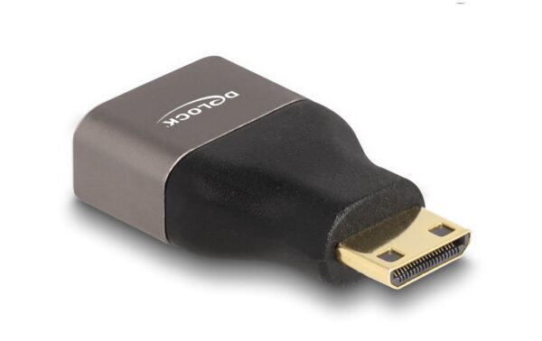 Delock HDMI Adapter Mini-C Stecker zu A Buchse, 8K 60Hz, grau, metall kaufen Schweiz | Mediatech.ch