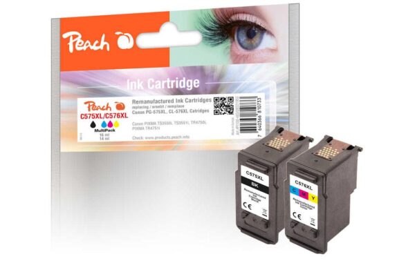 Peach Canon PG-575X /CL-576XL MultiPack 1x18, 1x16 ml,1x440, 1x530 Seiten