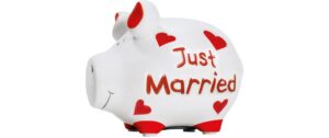 Sparschwein Just Married 12.5x9x9cm