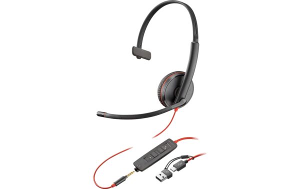 Poly Blackwire 3215 Mono,3.5mm+USB-C/A Bulk