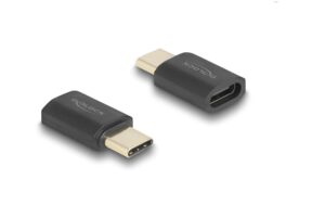 Delock Adapter USB-C Stecker zu Buchse 40 Gbps, 8K60Hz, 240W, Portschoner