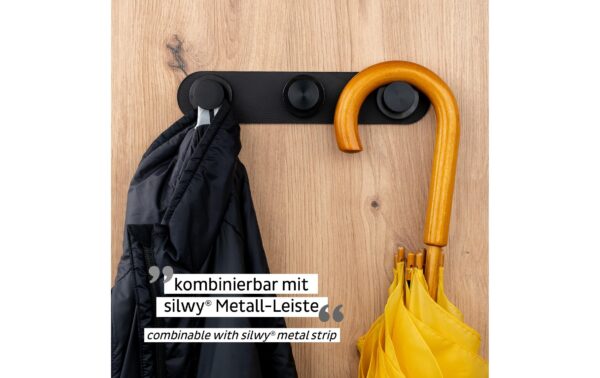 1680795_2 - Mediatech silwy Magnet-HakenSPOT inkl. Metall-Pad SUPERSTRONG, black
