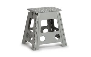 Zeller Present Klapphocker Grau Kunststoff, 38.5x31.5x39 cm