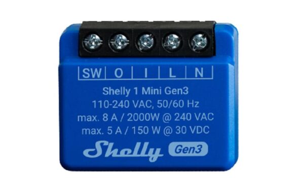 1682096 - Mediatech Shelly 1 Mini Gen3 WiFi-Switch WLAN Schaltaktor, 8 A, Bluetooth kaufen Schweiz | Mediatech.ch