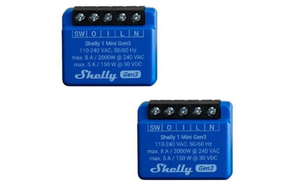 Shelly 1 Mini Gen3 WiFi-Switch, 2 Stück WLAN Schaltaktor, 8 A, Bluetooth kaufen Schweiz | Mediatech.ch