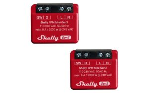1682101 - Mediatech Shelly 1 Mini PM Gen3 WiFi-Switch, 2 Stück WLAN Schalt-Messaktor, 8 A, Bluetooth kaufen Schweiz | Mediatech.ch